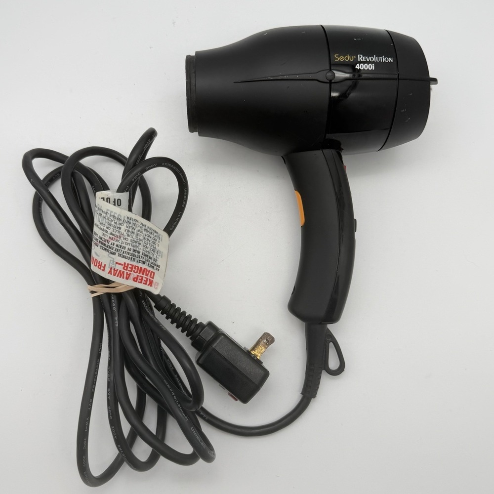 Sedu Revolution 4000i Professional Ionic Hair Dryer 1875W Black Made France